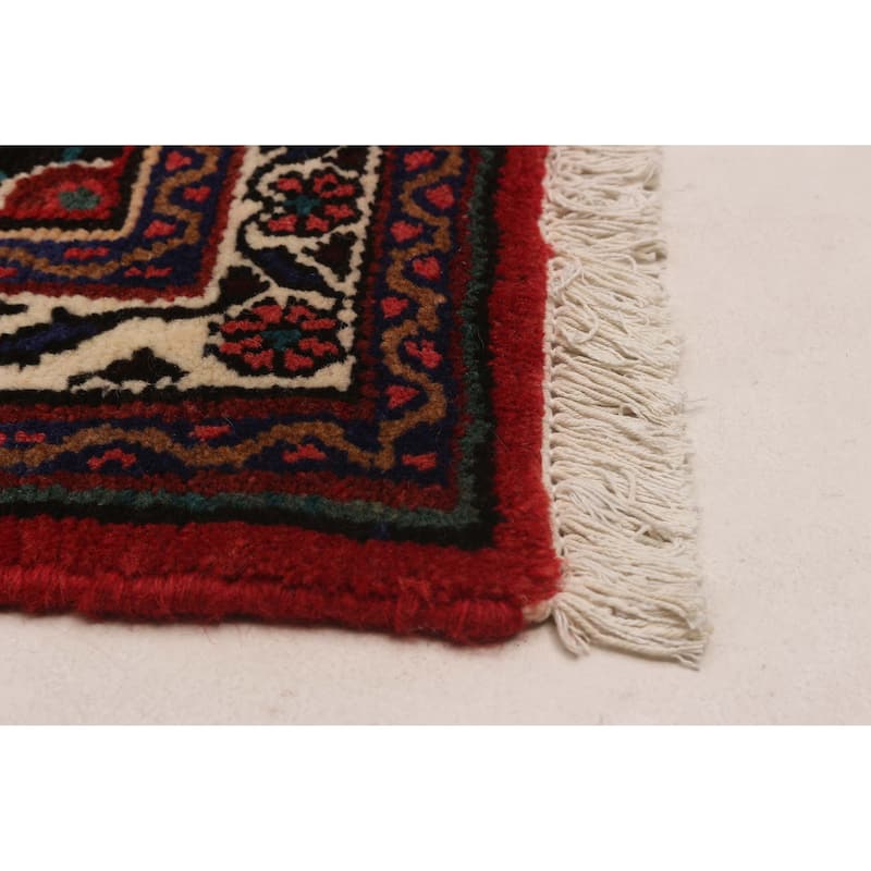 ECARPETGALLERY Hand-knotted Andelz Red Wool Rug - 3'8 x 10'7