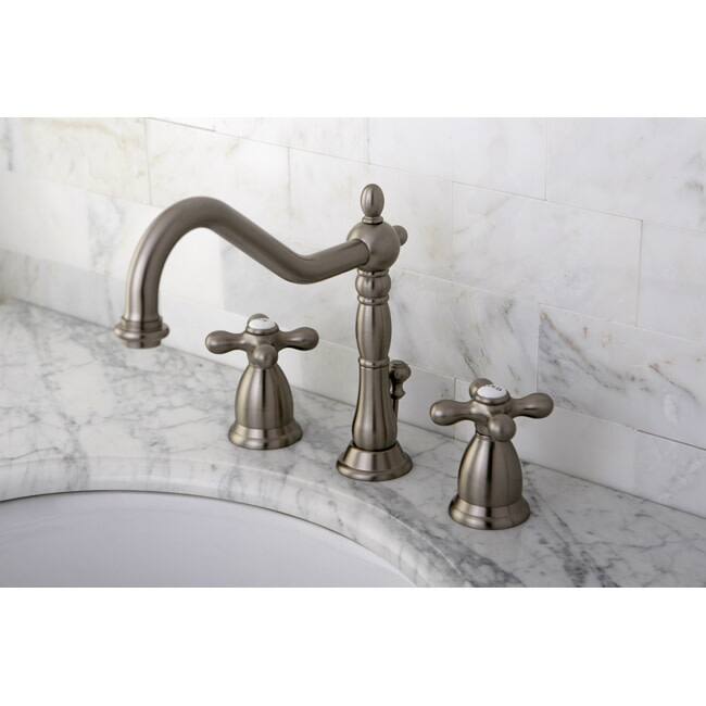 Kingston Brass Heritage Widespread Bathroom Faucet with Brass Pop-Up