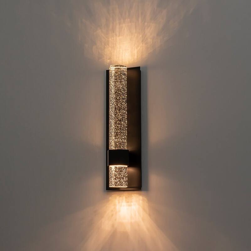 Contemporary Bubble Crystal Linear Tube Dimmable LED Vanity Wall Light