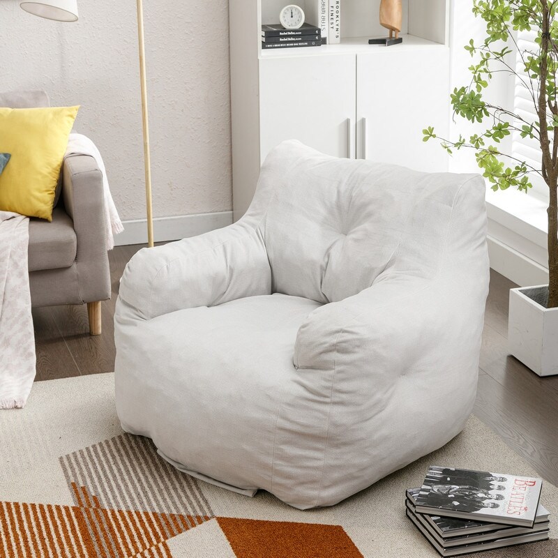 Soft Cotton Tufted Foam Bean Bag Chair Bed Bath Beyond 37853397