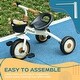 preview thumbnail 14 of 48, Toddler Tricycle with Adjustable Seat, Fun Bell, Basket, and EVA Wheels for Kids 2-5 Years