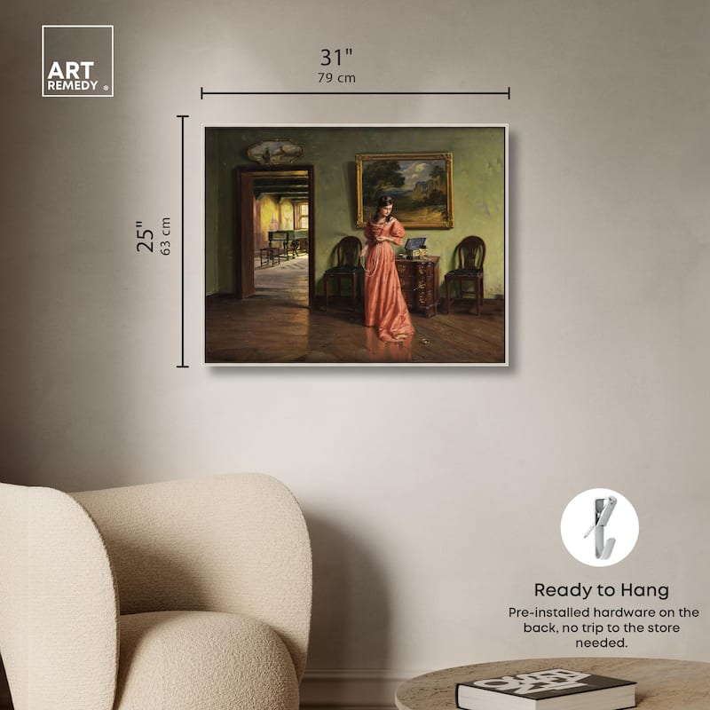 Woman and the Necklace Canvas by Art Remedy