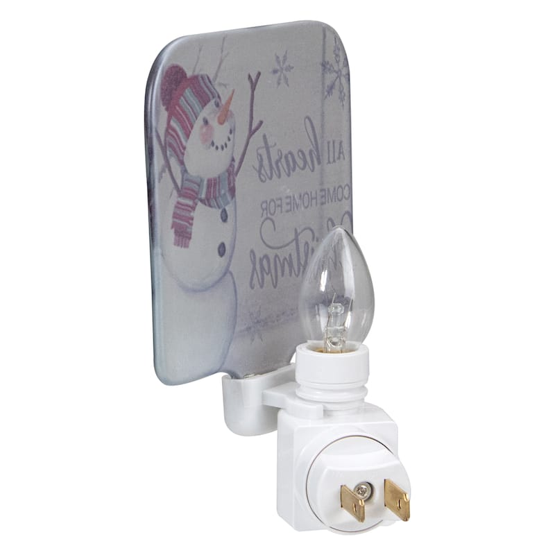 All Hearts Come Home for Christmas Glass Night Light - 4"