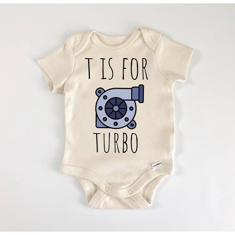 Twin Turbo Mechanic - Baby Boy Girl Clothes Infant Bodysuit Funny Cute - White - 0-3M