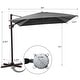 preview thumbnail 24 of 33, Outdoor Patio Umbrella 9 FT x 11 FT Cantilever-Offset Umbrella with No Base