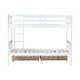 preview thumbnail 17 of 18, Twin Over Twin Rubber Wood Bunk Bed with 2 Drawers,Convertible into 2 Full Beds,Ladder and Safety Guardrails