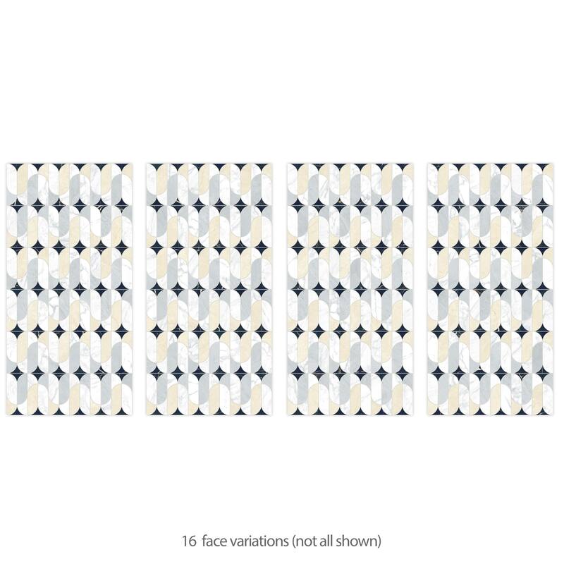 Merola Tile Reve Ovales Deco 23-1/2" x 47-1/8" Porcelain Floor and Wall Tile