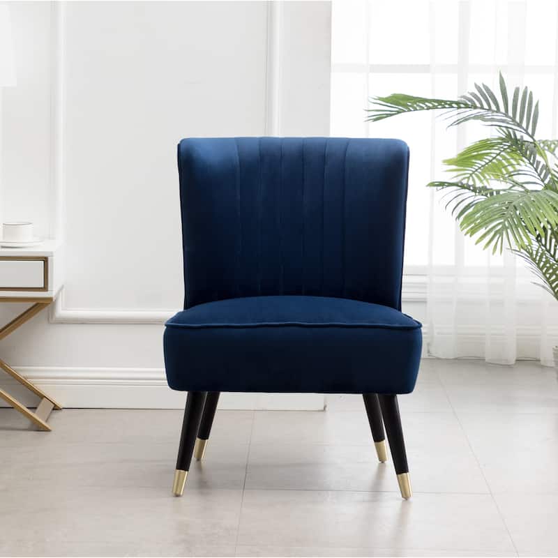 Blue 26" Polyester Accent Chair
