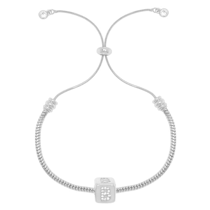 Victoria Townsend Silver Plated Adjustable Initial Bracelet - B
