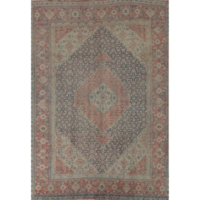 Tabriz Persian Vintage Area Rug Handmade Wool Carpet - 8'5" x 10'10"