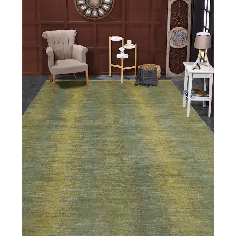 Kazak Bret Grey/Gold Rug - 5'10" x 8'10"
