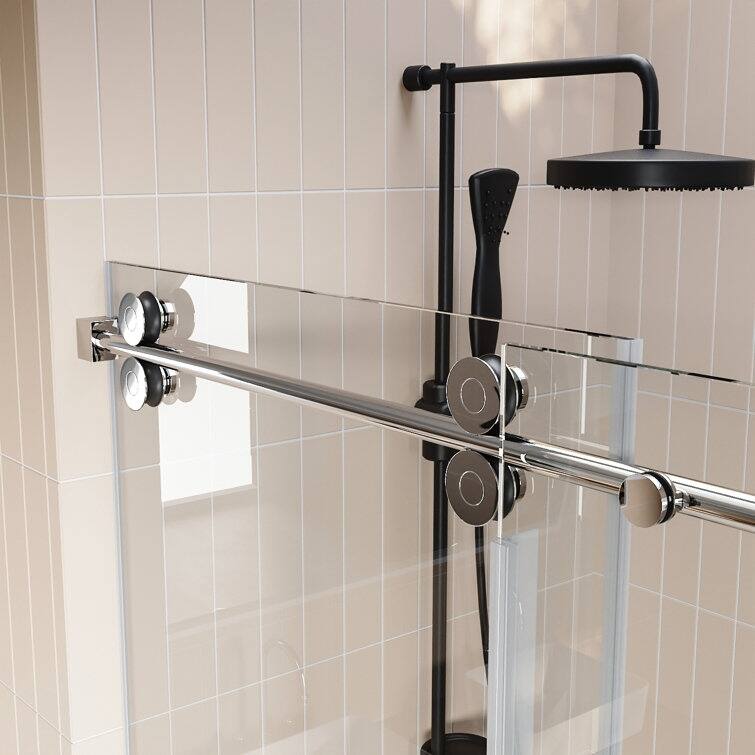 DeerValley Concord 56" - 60" W x 76" H Single Sliding Frameless Shower Door
