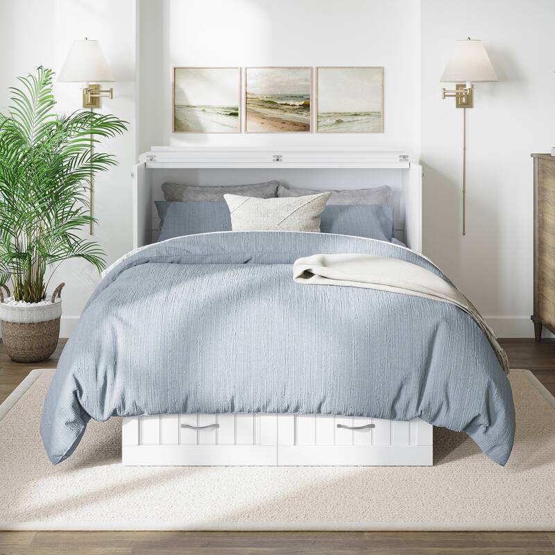 Nantucket Murphy Bed Chest with Mattress and Built-in Charging Station