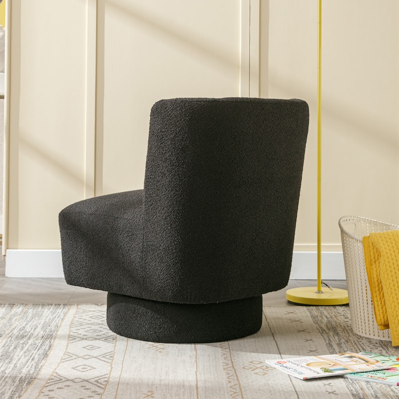 23.6"W Modern 360 Degree Swivel Accent Barrel Chair