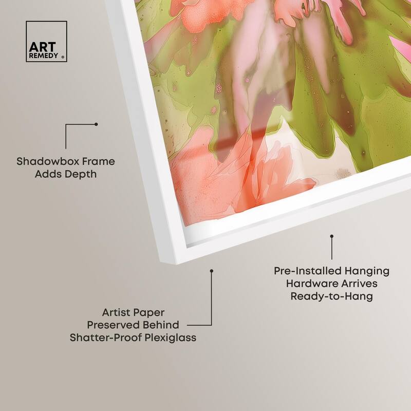 Vibrant Fluidity Floral IV Shadowbox by Art Remedy
