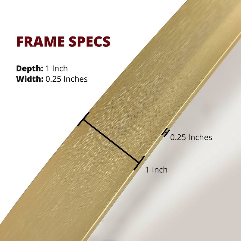 Archie 36 x 24 Inch Arched Wall Mirror for Bedroom, Hanging Mirror for Wall - 36 x 24 Inch