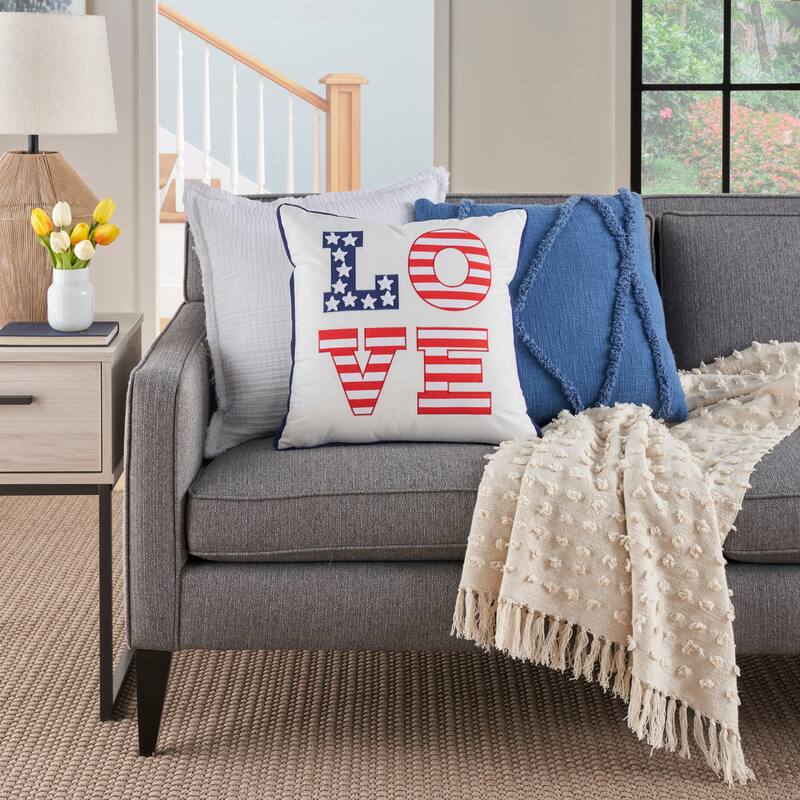 Mina Victory Holiday Pillows Quotes & Sayings Throw Pillow