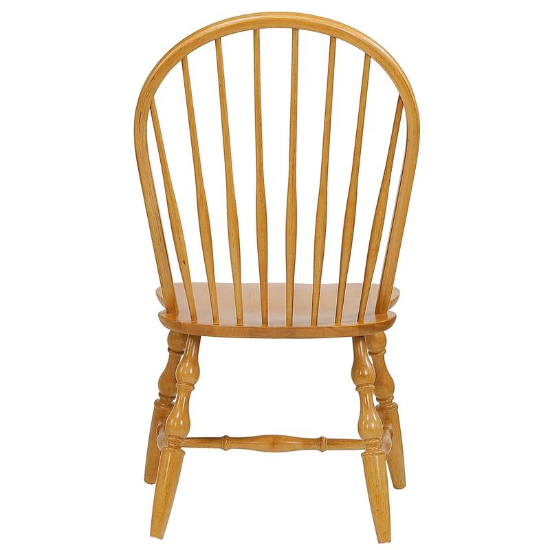 Retro Spindleback Dining Chair - Oak Finish, Fully Assembled, Timeless Design, Heavy Duty Support