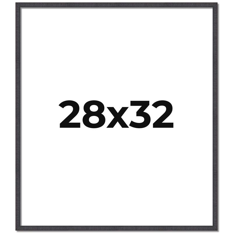 28x32 Frame Brown Solid Wood Picture Frame - Complete Modern Photo