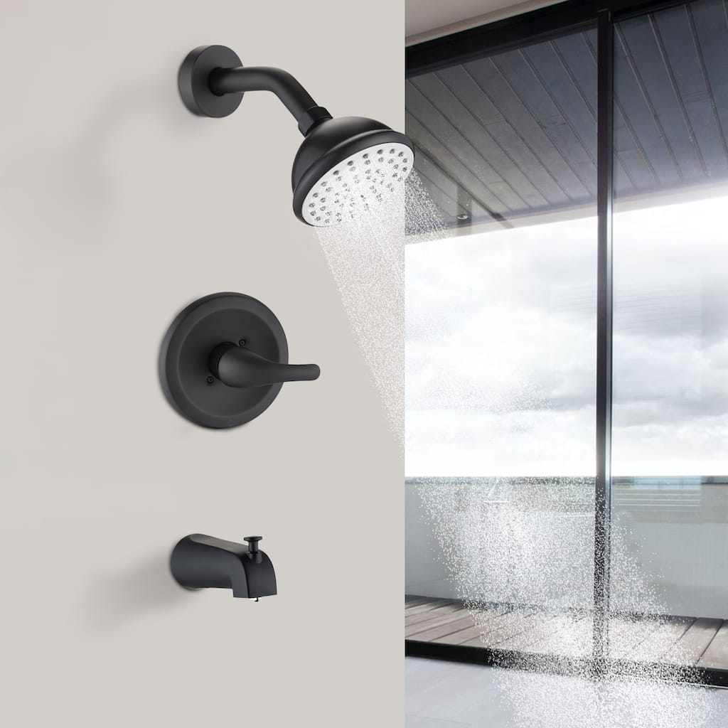 YASINU Tub and Shower Trim Kit, Single-Handle Tub and Shower Faucet Set, Matte Black