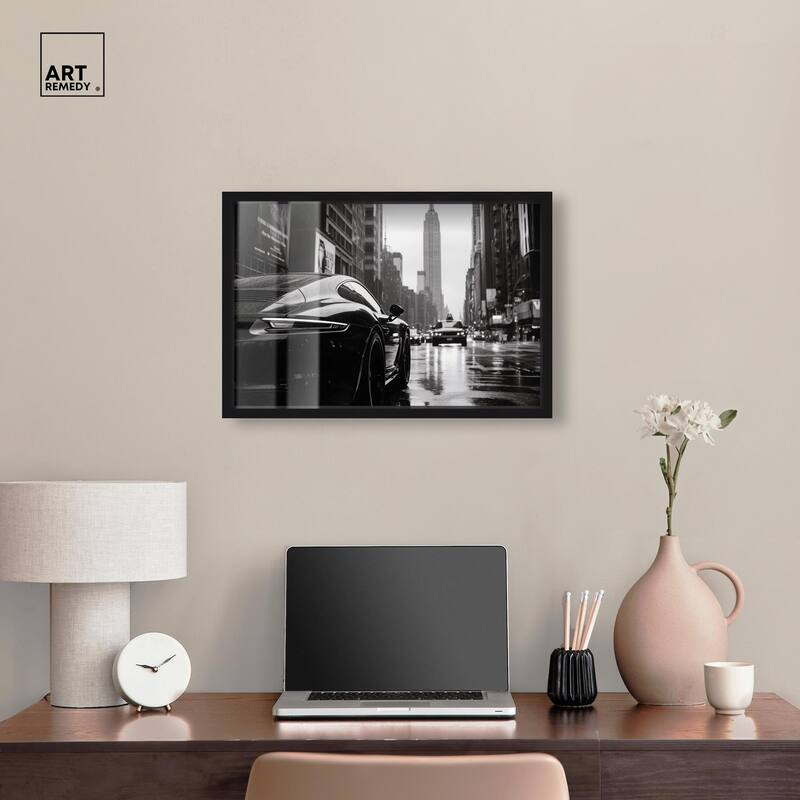 Rainy Day New York Shadowbox by Art Remedy