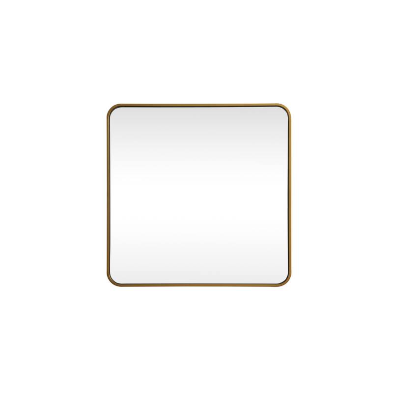 Elegant Lighting MR803030 Evermore 30" W x 30" H Transitional Square - Brass