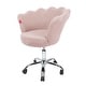 preview thumbnail 25 of 27, VANITII Accent Chair Swivel Vanity Chair Office Desk Chair With Wheels Modern Height Adjustable Pink/Grey/White