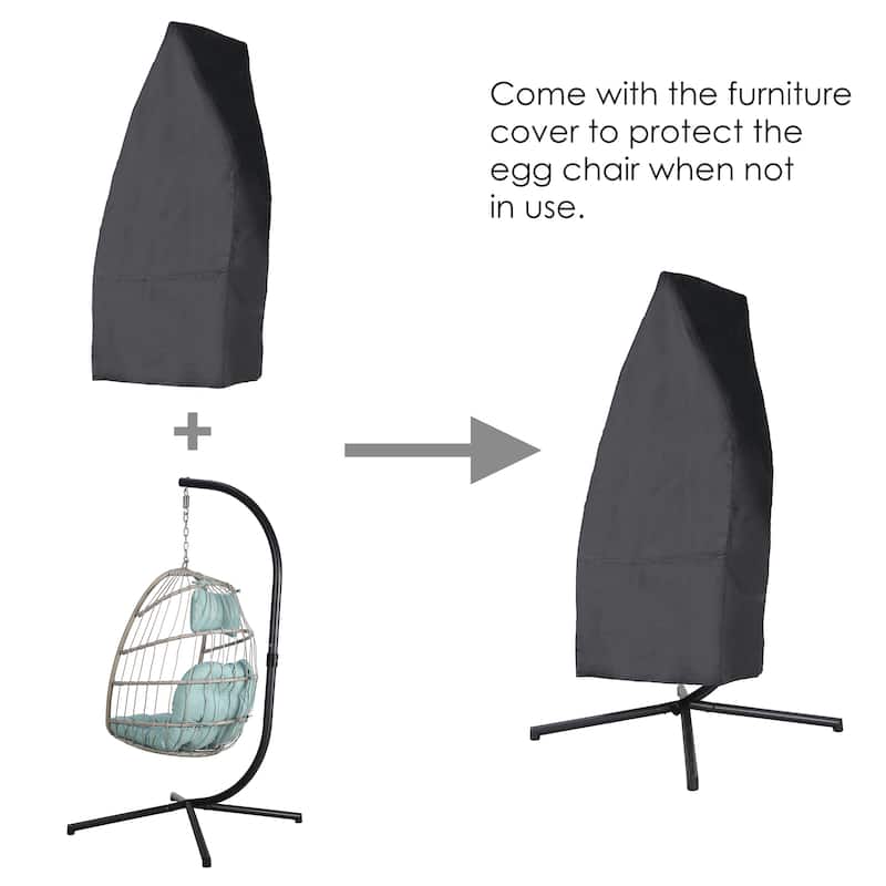 Wicker Outdoor Hanging Egg Swing Chair