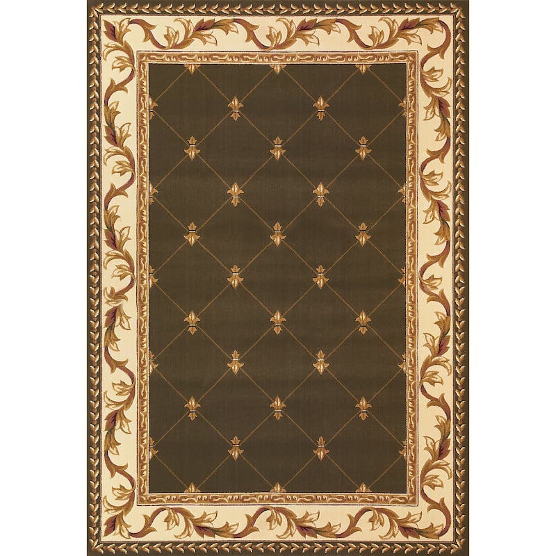 Domani Classics Victorian Bordered Trellis Area Rug - 3'3" x 4'11" - Moss Green