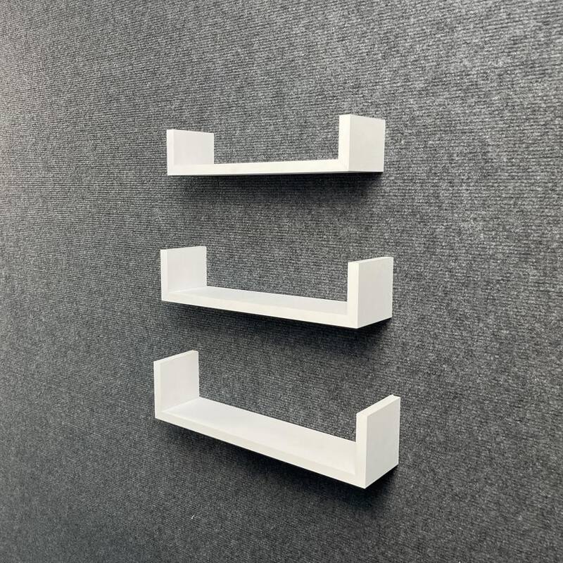 Floating 'U' Wall Shelves (Set of 3)