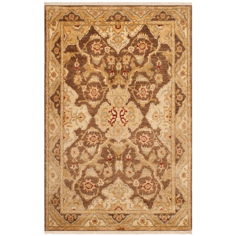 SAFAVIEH Couture Hand-knotted Peshawar Esyllt Traditional Oriental Vegetable Dye - 9' x 12' - Olive/Gold - Runner/Rectangle