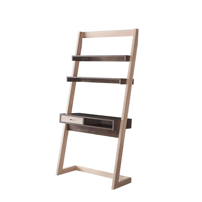 Tali Contemporary 2-Shelf Wall Leaning Desk with Drawer by Furniture of America