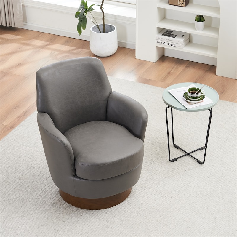 Swivel Barrel Chair, Swivel Accent Chairs Armchair,Round Barrel Chairs