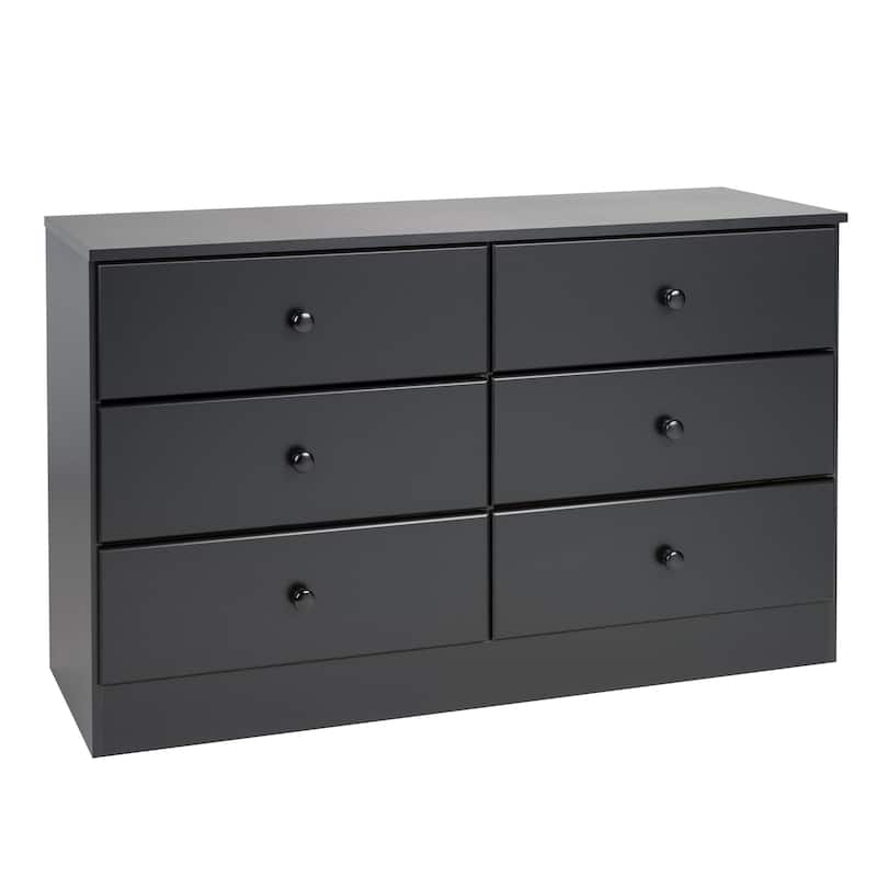 Prepac Astrid 6 Drawer Double Dresser for Bedroom, Wide Chest of Drawers, Bedroom Furniture,Traditional Furniture