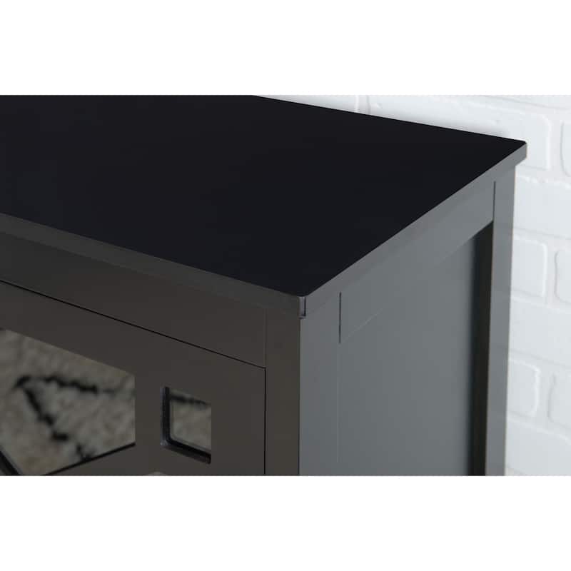 Linon Ava Black Large Cabinet