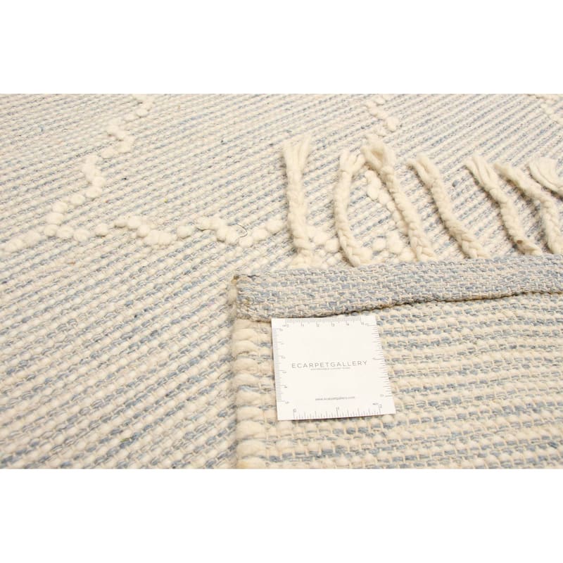 ECARPETGALLERY Braid weave Sienna Cream Wool Rug - 5'1 x 7'5