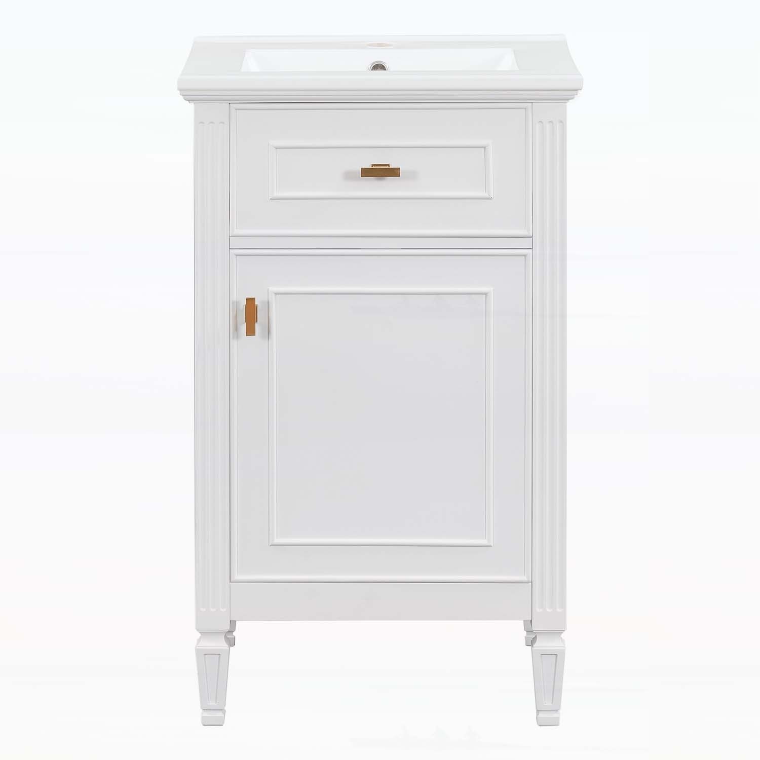 20-Inch Bathroom Vanity with Sink,Wood Legs - Overstock - 42989282