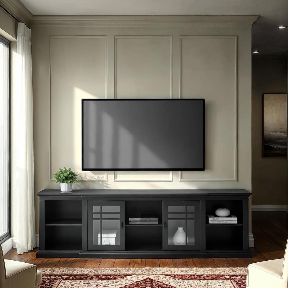 Walker Edison 80-inch Classic Breakfront TV Stand