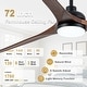 preview thumbnail 7 of 12, Cusp Barn 72" Outdoor/Indoor Large Black Ceiling Fan with Lights and Remote, Farmhouse Reversible DC Motor Wood Ceiling Fan