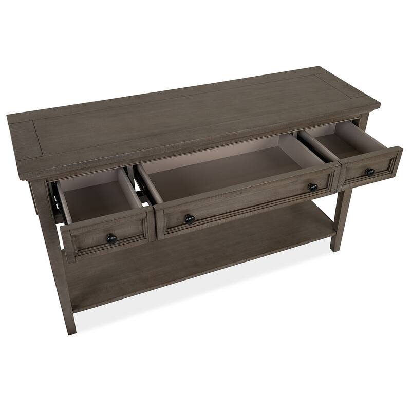 Magnussen Home Paxton Place Dovetail Grey Rectangular Sofa Table - 50''W x 16''D x 29''H