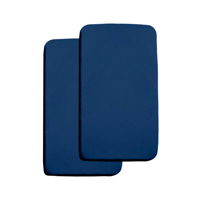 BreathableBaby All-in-One Fitted Sheet & Waterproof Cover for 36" x 18" Cradle Mattress (2-Pack) - Navy