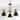 JONATHAN Y Edison 20" 3-Light Metal LED Chandelier, Black/Brass Gold