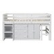 preview thumbnail 19 of 20, Twin Size Wood Low Loft Bed With Pull-Out Desk, Drawers, Cabinet, and Shelves