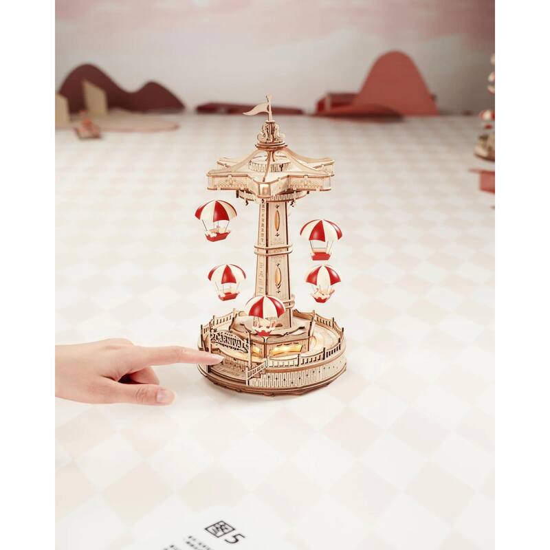 DIY 3D Electro Mechanical Puzzle - Electro Mechanical Parachute Tower 184Pcs