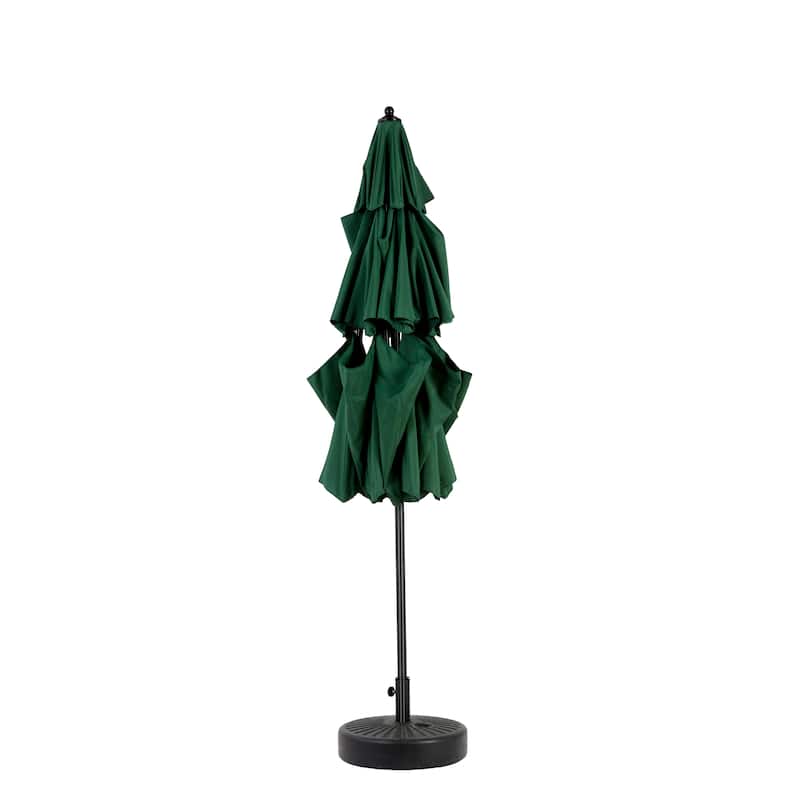 9ft 3 Tier Auto-tilt Umbrella ,Outdoor Patio Umbrella - Market Table Pool Deck Umbrella (Base Not Included)