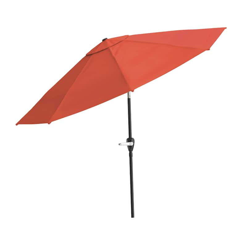 Pure Garden 10ft Aluminum Patio Umbrella with Auto Tilt and Easy Crank