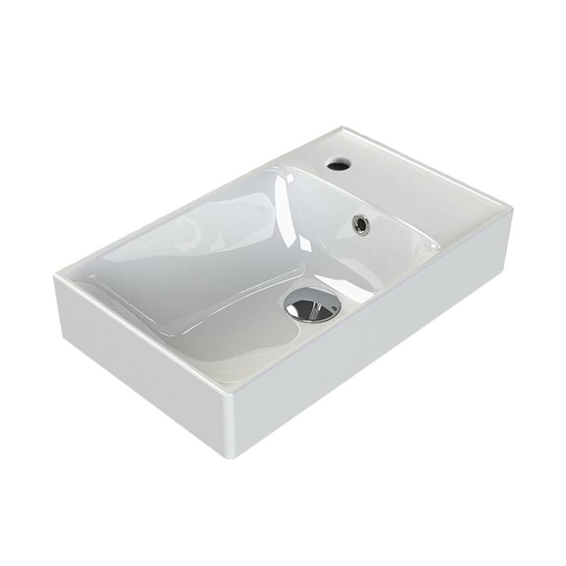 Nameeks CeraStyle 044300-U-One Hole Sharp 19-11/16" Rectangular - White