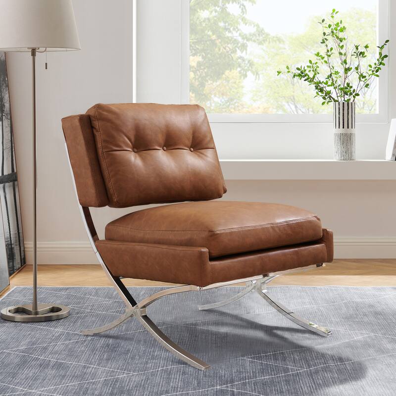 Art Leon Mid-century Modern Armless Accent Chair