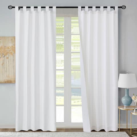 ThermaLogic Weathermate Insulated Cotton Tab Top Curtain Panel - Pair