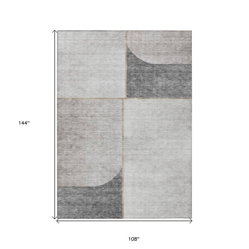 HomeRoots Abstract Transitional Rectangle Outdoor Rug